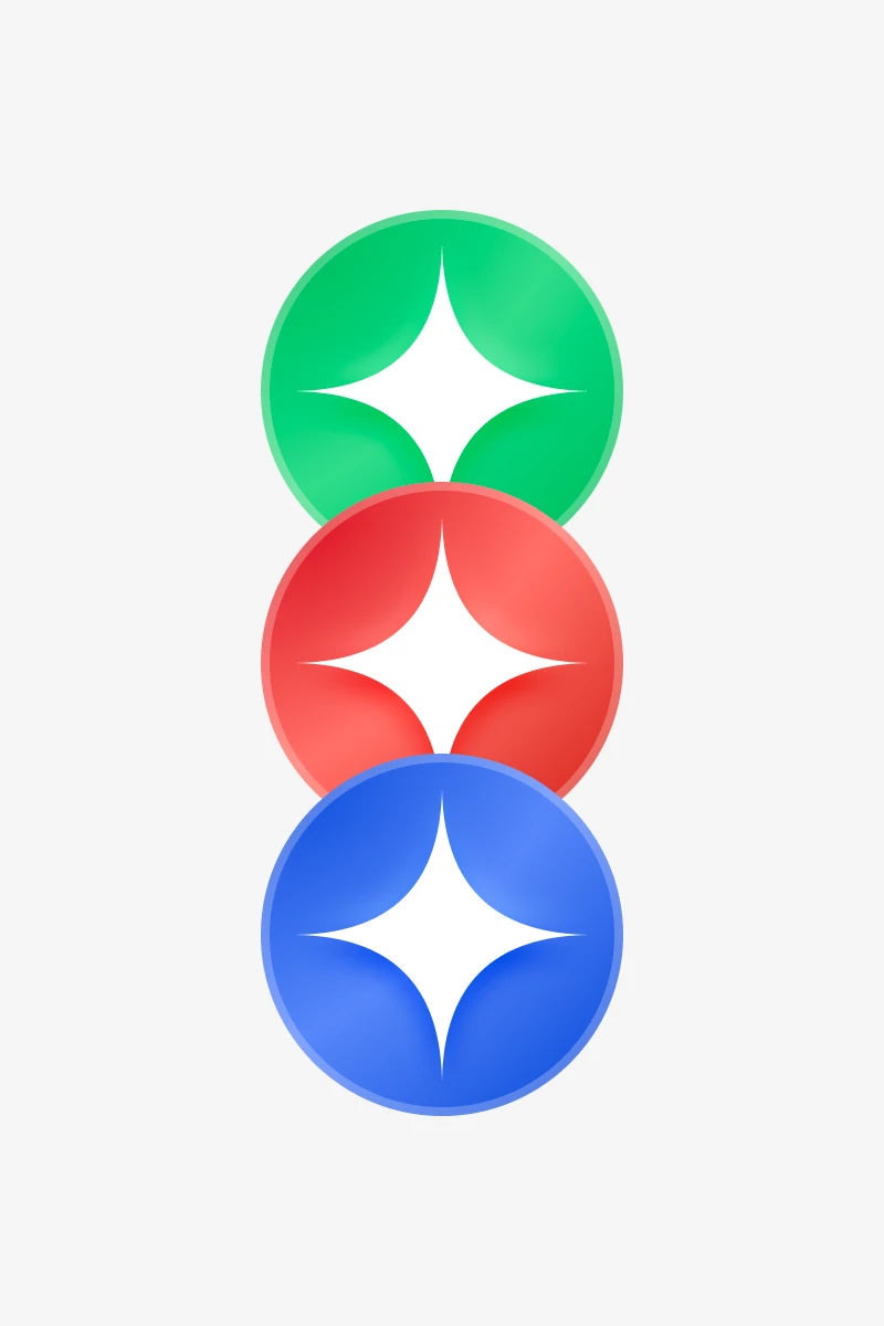 Three coin states — green for earned, red for deducted, blue for used